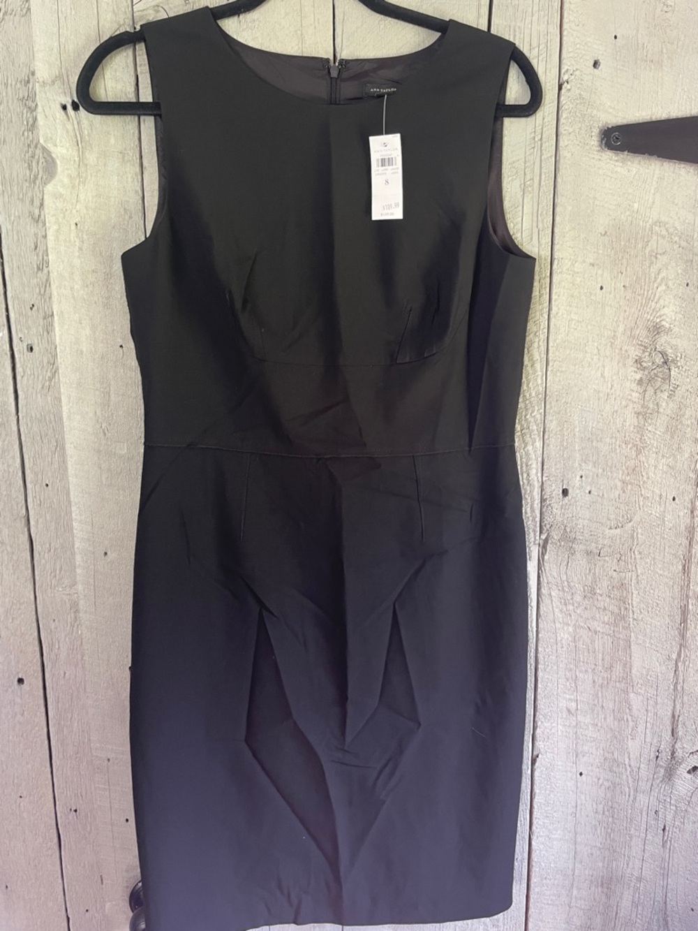 Ann Taylor Black Sleeveless Sheath Dress